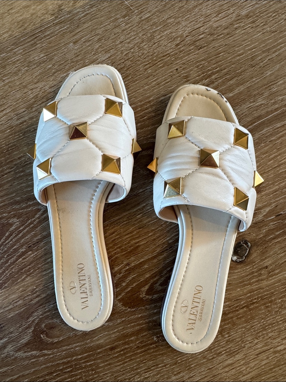 Valentino Rock Stud Slide Sandals - Size 38.5 (8.5)